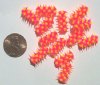 1 15x6mm Hot Pink & Yellow Silicone Tube Bead